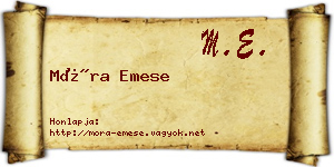 Móra Emese névjegykártya