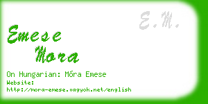emese mora business card